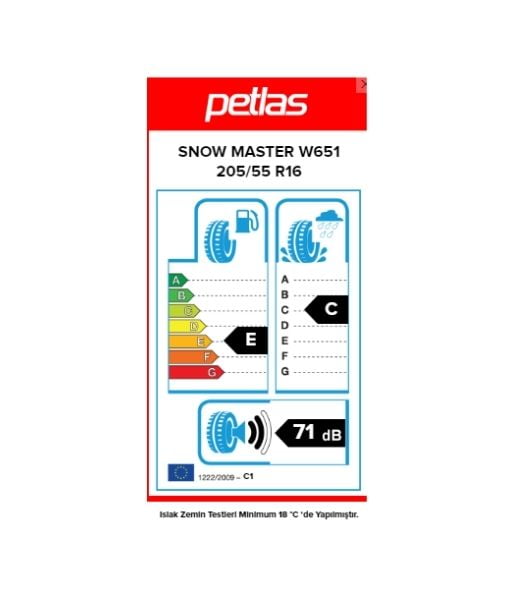 PETLAS 2055516 SNOWMASTER ETİKET