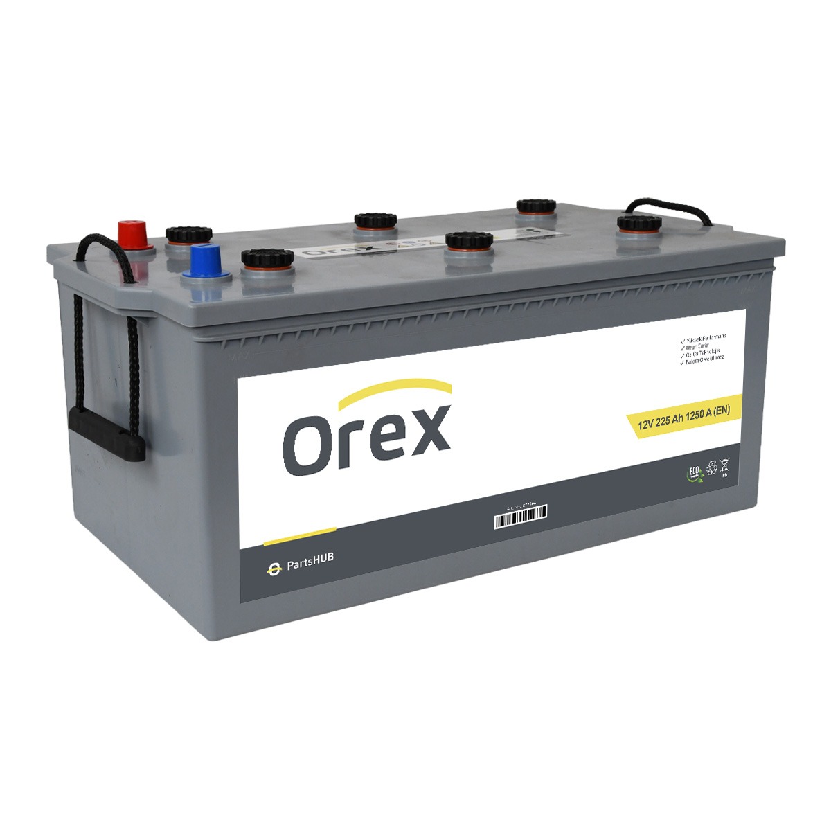 Orex 12V 225 Ah 1250A (EN) C Tam Kapalı Otomobil / Marine Aküsü